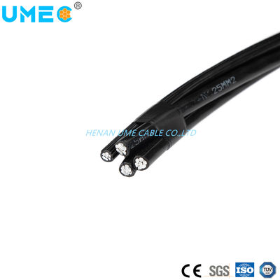 0.6/1kv 低電圧空中電線 電線 ABC 黒電線 4x16 4x25 4x50mm2