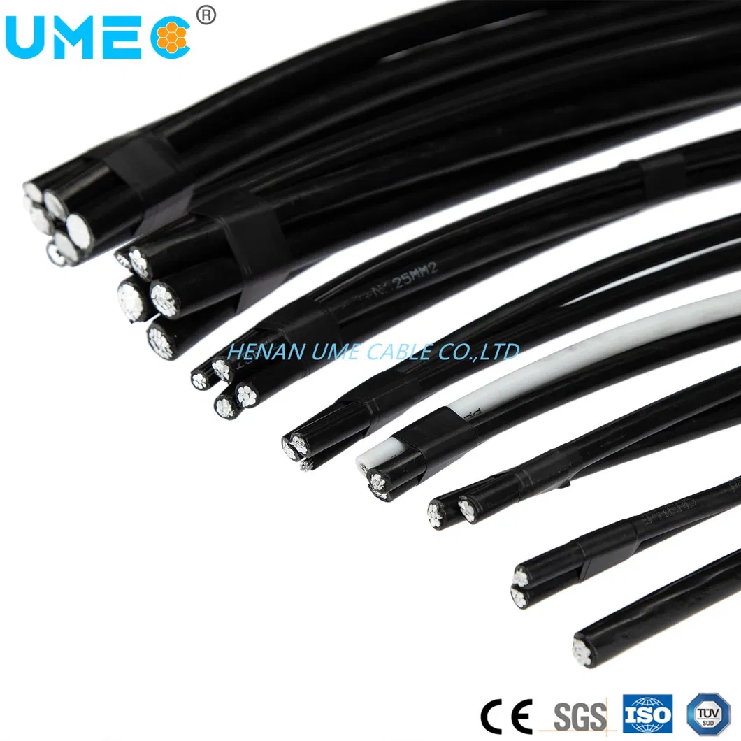 XLPE/PE/PVC 断熱式ドロップサービス エアリアンバンドルケーブル AAC/AAAC/ACSR 電源送電線用 0